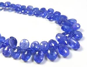 ลูกปัดลูกแพร์ Tanzanite แอฟริกันคุณภาพสูง8 "ลูกปัดเหลี่ยมเพชรพลอยแทนซาไนต์สีน้ำเงิน6-10มม. สำหรับเครื่องประดับ - Product Image 4