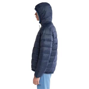 Custom Printed Bubble <b>Puffer</b> <b>Jacket</b> for <b>Men</b> 100% Polyester Warm Winter Stand Knitted Canvas Coat with <b>Hooded</b> Collar - Product Image 4