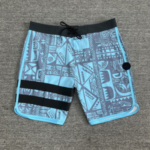 Men's Yellow Black Splatter Print Board Shorts Quick Dry Drawstring Waist Casual <b>Swimwear</b> with Side Stripe - Product Image 3