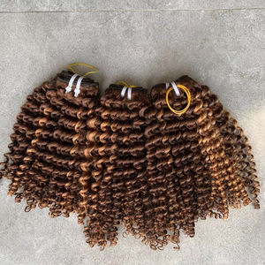 มัดผมมนุษย์หยักศกแบบลอนลึกพร้อมแผ่นปิดด้านหน้าขนาด13*4 - Product Image 1