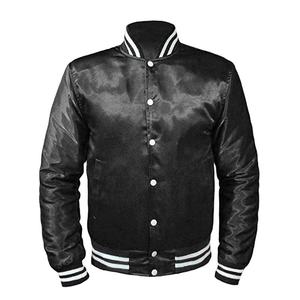 Chaqueta universitaria de satén de poliéster 100% hecha a medida al por mayor chaquetas de béisbol de satén chaquetas Lettermen - Product Image 4