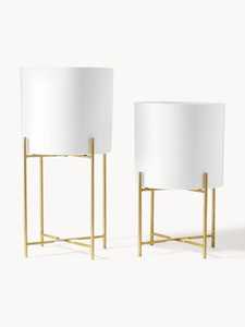 Support de jardinière en métal Support de sol en fer élégant pour grands pots Support décoratif pour plantes de jardin Revêtement en poudre résistant aux intempéries - Product Image 2