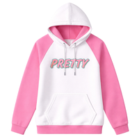 Sweat-shirt polaire blanc à manches raglan pour femme, avec badge frontal, idéal pour les sororités grecques et les confréries universitaires, collection hiver