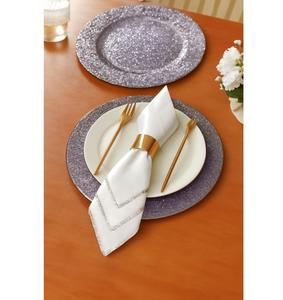 Preciosa Placa de cargador de metal con servilletero elegante gratis, toque de clase audaz para cocina y más allá, pedido mínimo de 100 piezas - Product Image 1