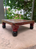 Support de Prière Carré en Bois Artisanal Moderne de Qualité Supérieure Tradebyd – Élégant Meuble Mandir pour Culte à Domicile et Décoration de Fêtes
