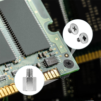 Комплект винтов M2 и M3 из углеродистой стали для установки SSD M.2 на материнских платах ASUS, ASRock, MSI, Gigabyte (система дюймовых измерений)