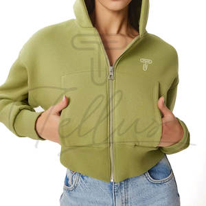 Sudadera Corta con Capucha para Mujer, Diseño Moderno, Logotipo Frontal, Ligera, Primavera 2026, Precio Económico - Product Image 3