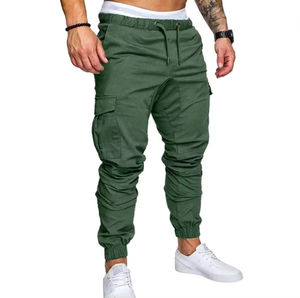 Pantalon cargo personnalisé pour hommes, en toile imperméable multi-poches, style délavé, uniforme pour les sports d'extérieur - Product Image 3