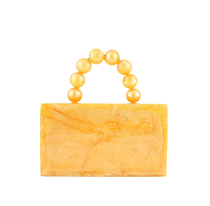 Sac en résine pour femmes utiliser des perles à la main conception sac en tissu utilisation fête de mariage look standard sac en résine pour la couleur orange - Product Image 1