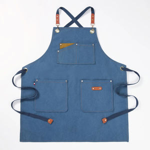 ผ้ากันเปื้อนผ้าใบหนาสำหรับเชฟพร้อมกระเป๋าหลายช่องผ้ากันเปื้อนกันเปื้อนสำหรับทำงานและทำบาร์บีคิวในครัวที่บ้าน - Product Image 2