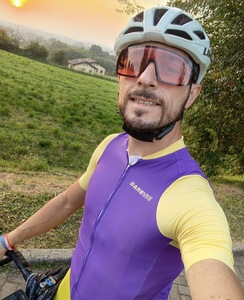 เสื้อปั่นจักรยานแบบยูนิเซ็กส์เสื้อปั่นจักรยานแขนกุดสีเต็มรูปแบบกันลม180กรัมเสื้อซับในตาข่ายโพลีเอสเตอร์พิมพ์ซับลิเมชันสีย้อมสำหรับขี่จักรยาน - Product Image 4