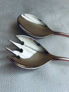 Couverts à salade en acier inoxydable poli miroir pour restaurants ménagers, hôtels et centres de villégiature, vente en gros d'Inde - Product Image 3