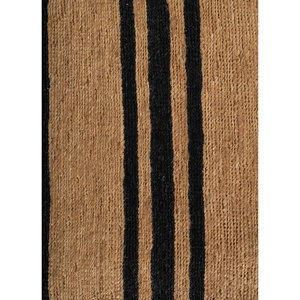Tapis en jute et chanvre noués à la main Nomadic Threads beige et marron, motif rayé PKJT-148 pour usage domestique - Product Image 3