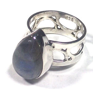 แหวนพลอยเทอร์ริ่งสีเทอร์ควอยซ์แท้925เงินแท้ทำด้วยมือแหวนดีไซน์ไม่ซ้ำใครแหวนตลอดกาล - Product Image 2