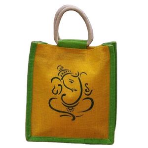 Bolsas de yute ecológicas y sostenibles de moda personalizables Bolsa de regalo de devolución personalizada con patrón de letras reutilizable para la venta - Product Image 5