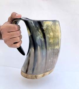 Taza para beber de cerveza de cuerno de buey Natural respetuosa con el medio ambiente Vikingo, taza de cuerno de búfalo de estilo Animal pulido, artesanías naturales hechas a mano - Product Image 3