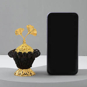 Élégante silhouette d'un brûleur d'encens arabe en métal et céramique ajoute du charme à toute décoration, cadeaux de pendaison de crémaillère - Product Image 3