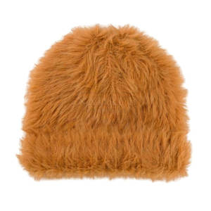 หมวกบีนนี่ขนปุยสำหรับวันที่อากาศหนาวเย็นและมีสไตล์หมวกบีนนี่ดูอบอุ่นและสบายพร้อมชั้นนอกที่ทำจากขนสัตว์เทียม - Product Image 1