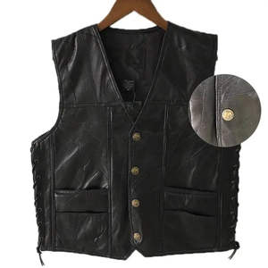 Gilet en cuir personnalisé, nouvelle arrivée, coupe ajustée, cuir de vache véritable, gilet chaud, design tendance - Product Image 6