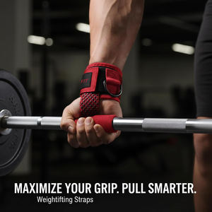 Sangles de musculation professionnelles en néoprène avec anneau en D à manchette, résistantes, antidérapantes, épaisseur de 7 mm pour soulevés de terre, entraînement de force - Product Image 2