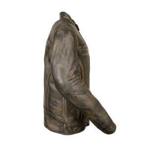 Veste de moto en cuir chaude d'hiver pour hommes, imprimée, coupe-vent de grande taille, équipement de protection pour l'équitation - Product Image 3