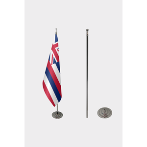 Drapeau Hawaïen Personnalisé 3x5 pieds en Nylon pour Intérieur avec Impression Numérique, Logo Personnalisé, Mât en Aluminium, Bannière Officielle Hawaïenne pour Intérieur - Product Image 2