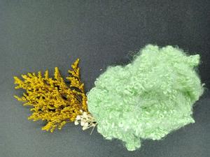 Haute qualité 15D 2D vert Vikohasan Fibres discontinues de polyester recyclées vierge synthétique creux vert Fiber béton filature - Product Image 6