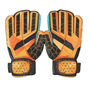 Gants de gardien de but légers à sangle réglable, antidérapants, avec paume en caoutchouc épaissi, respirants, protection des articulations, à enfiler - Product Image 1