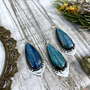 Collier en Labradorite naturelle d'excellente qualité pendentif en argent sterling avec pierres précieuses, cadeaux de fête, bijoux en vrac à prix d'usine - Product Image 2