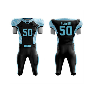 Ensemble d'uniformes de football américain unisexe personnalisés OEM maillots et shorts sublimés respirants de haute qualité avec logo de l'équipe pour adultes - Product Image 5