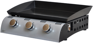 Plancha à gaz Teppanyaki de table moderne, haut de gamme et luxueuse, style coréen, 3 brûleurs, en acier, surface antiadhésive, certifiée CE, allumage piézo - Product Image 4