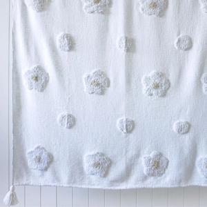 Manta de Jacquard de Algodón Bordada Estilo Boho de Última Moda con Flecos Largos, Directo de Fábrica - Product Image 2