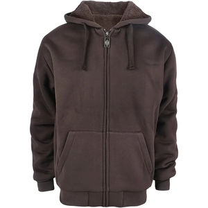 Sudaderas con Capucha y Cremallera para Hombre, Estilo Holgado, 100% Algodón, Felpa, Lisas, Casuales, para Invierno - Product Image 1