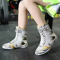 Meilleures chaussures de lutte pour hommes avec semelle en caoutchouc antidérapante Design personnalisé Logo Respirant Mesh Upper Vente chaude pour l'hiver