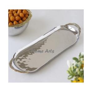 Bandeja de dulces de acero inoxidable de dos niveles con la bandeja de dulces de forma ovalada de la más alta calidad para uso doméstico en restaurantes y hoteles - Product Image 2