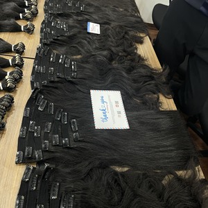 Clip de qualité super dessiné dans les extensions de cheveux humains non transformés 100% Clip invisible Remy dans les extensions de cheveux 100% cheveux humains - Product Image 1