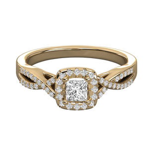 Bague solitaire en or 10 carats pour femme avec diamant brillant cultivé en laboratoire - Product Image 5