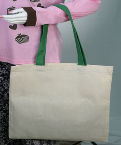 Bolsa extragrande de lona de algodón orgánico 100%, respetuosa con el medio ambiente, resistente, reciclada, con logotipo personalizado, multiusos para playa y comestibles - Product Image 6