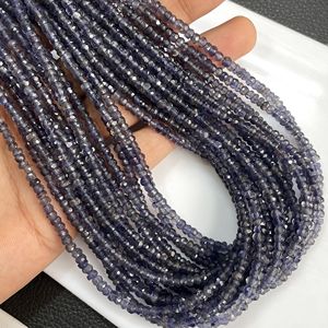 ลูกปัดหินอัญมณีสีฟ้าสำหรับทำเครื่องประดับขายส่ง iolite - Product Image 4