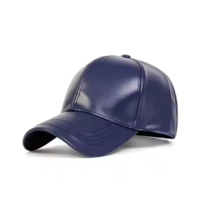 Gorra de Béisbol Clásica Informal Ajustable de Cuero con Cierre a Presión, Gorra Trucker de 6 Paneles con Bordado Personalizado para Hombre, Gorras Lisas - Product Image 3