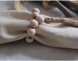 Servilletero de madera Servilleteros con cuentas de madera - Product Image 2