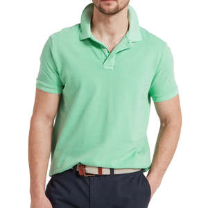 100% coton biologique hommes personnalisé pour polos été haute qualité respirant tenue décontracté broderie Logo doux Piqué T-Shirt - Product Image 2