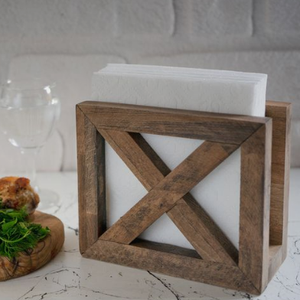 ที่ใส่ผ้าเช็ดปากทำจากไม้สำหรับร้านอาหารงานแต่งงานโดย tihami impex - Product Image 1