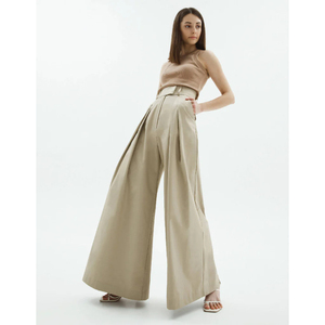 Pantalones Plazo para mujer en algodón ligero Compra cómodos pantalones Plazo con bolsillos - Product Image 4