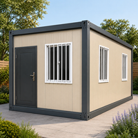 Cabine de sécurité extérieure moderne et durable en acier blanc, préfabriquée, pour bureau de chantier, villa et hôtel