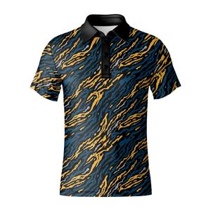 Polo de golf respirant à séchage rapide pour hommes coupe athlétique tissu de maillot solide impression par sublimation personnalisée pour tenue de tournoi - Product Image 5