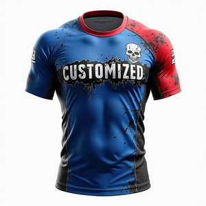 Personalizado MMA Rash Guard ajuste atlético para sesiones de entrenamiento de MMA hecho en tejido elástico ligero y duradero kimono de jiu jitsu - Product Image 6