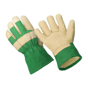 Gants de travail en cuir de vachette de haute qualité, antidérapants, longs, résistants aux coupures, de sécurité industrielle - Product Image 3