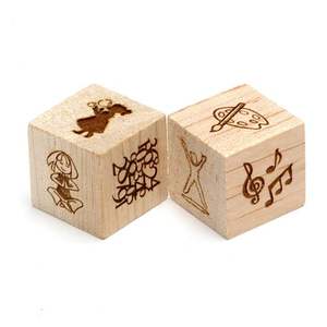 Dés en bois écologiques, modernes et durables, fabriqués à partir de matériaux écoresponsables pour les soirées de jeux en famille, le jeu éducatif et les chambres d'enfants - Product Image 6