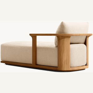 Fauteuil de salon en teck avec coussin moelleux pour une personne, résistant pour une utilisation en extérieur - Product Image 2